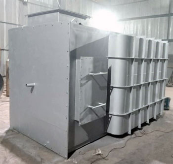 Air Preheater on HTM Fresh air & hot air.